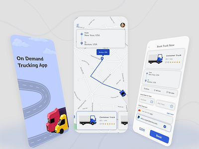 Trucking App UI Design ui ux