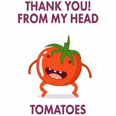 Thanks from my head tomatoes animation puns silly thanks