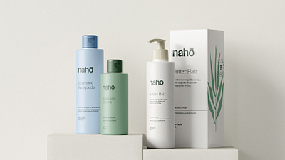Nahô beauty branding cosmetics hair identity branding illustration logo logo design