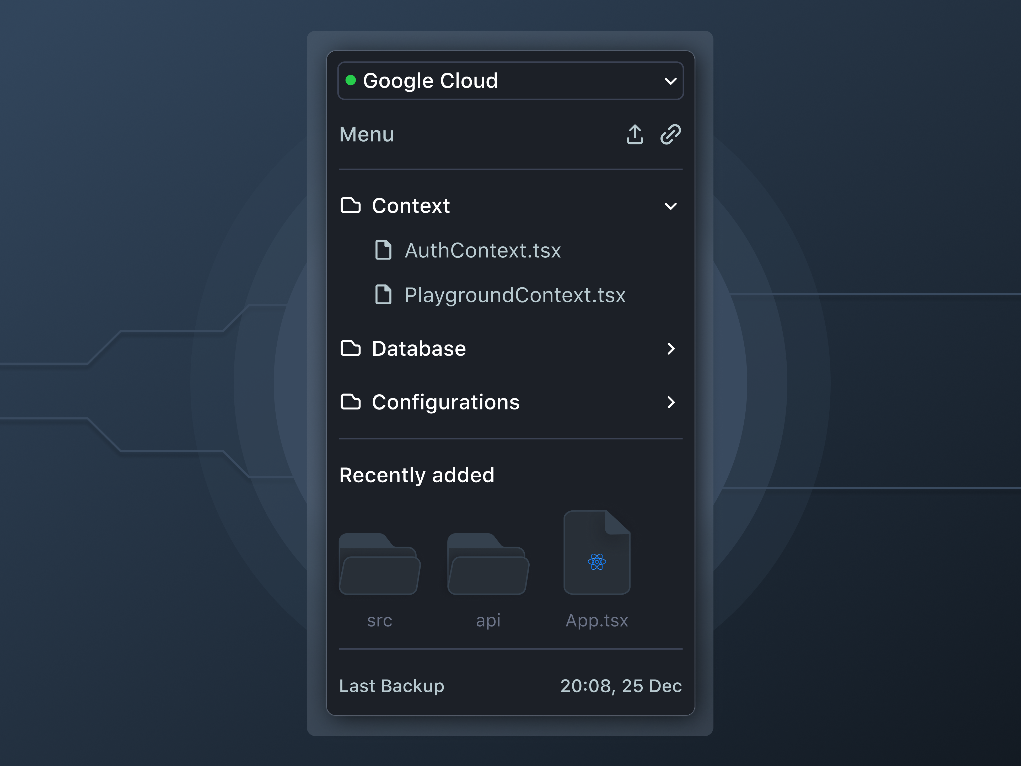 Sidebar - Cloud code editor component design daily ui ui uiux web design