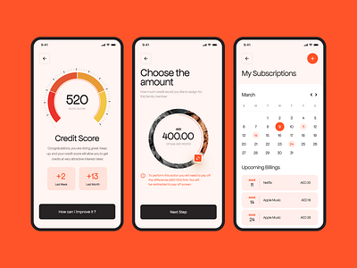 Zand Bank — App Design Screens app app design application bank design finance fintech minimal money ui ux