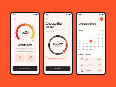 Zand Bank — App Design Screens app app design application bank design finance fintech minimal money ui ux