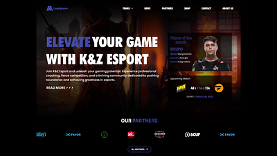 eSports Team - Website Landing Page design esport game gaming landing landing page ui uiux ux website