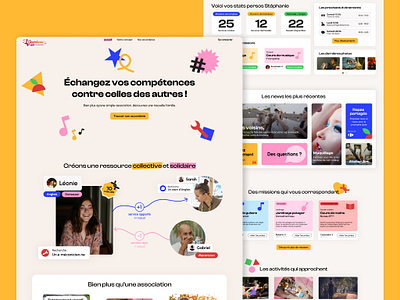 Redesign L'accorderie - French organization branding figma graphic design organization prototype site style ui ux webdesign webflow website