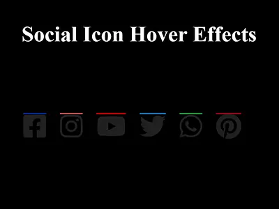 Social Icon Hover Effects best website designer branding logo design graphic design html5