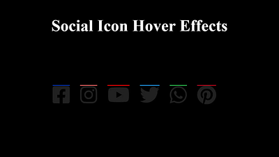 Social Icon Hover Effects best website designer branding logo design graphic design html5