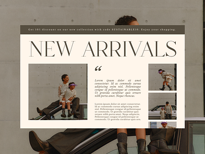 Editorial. beige brown design editorial elegant fashion landing page neutral sustainable ui vintage web
