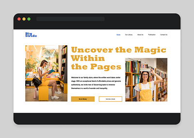 Bookstore Website Design graphic design ui ux