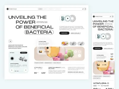 Biotech Landing Page ai medicine bacteria bio lab biolab website biological treatment biotech biotech startup clinic consulting dna doctor health illness interface medical landing page medicine nanomedicine research technology webdesign