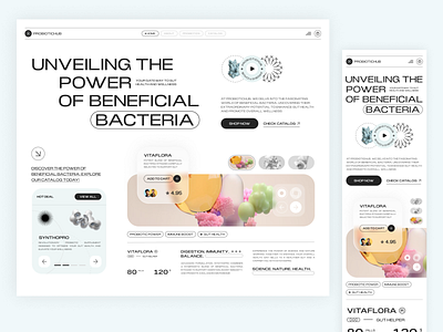 Biotech Landing Page ai medicine bacteria bio lab biolab website biological treatment biotech biotech startup clinic consulting dna doctor health illness interface medical landing page medicine nanomedicine research technology webdesign