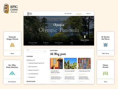 Epic Casas branding design logo travel ui ux website