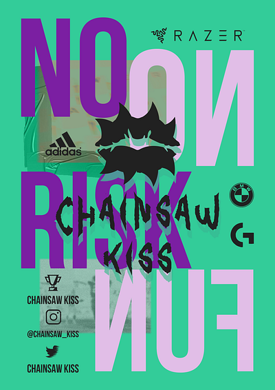 Posters for esport team chainsaw esport game kiss play
