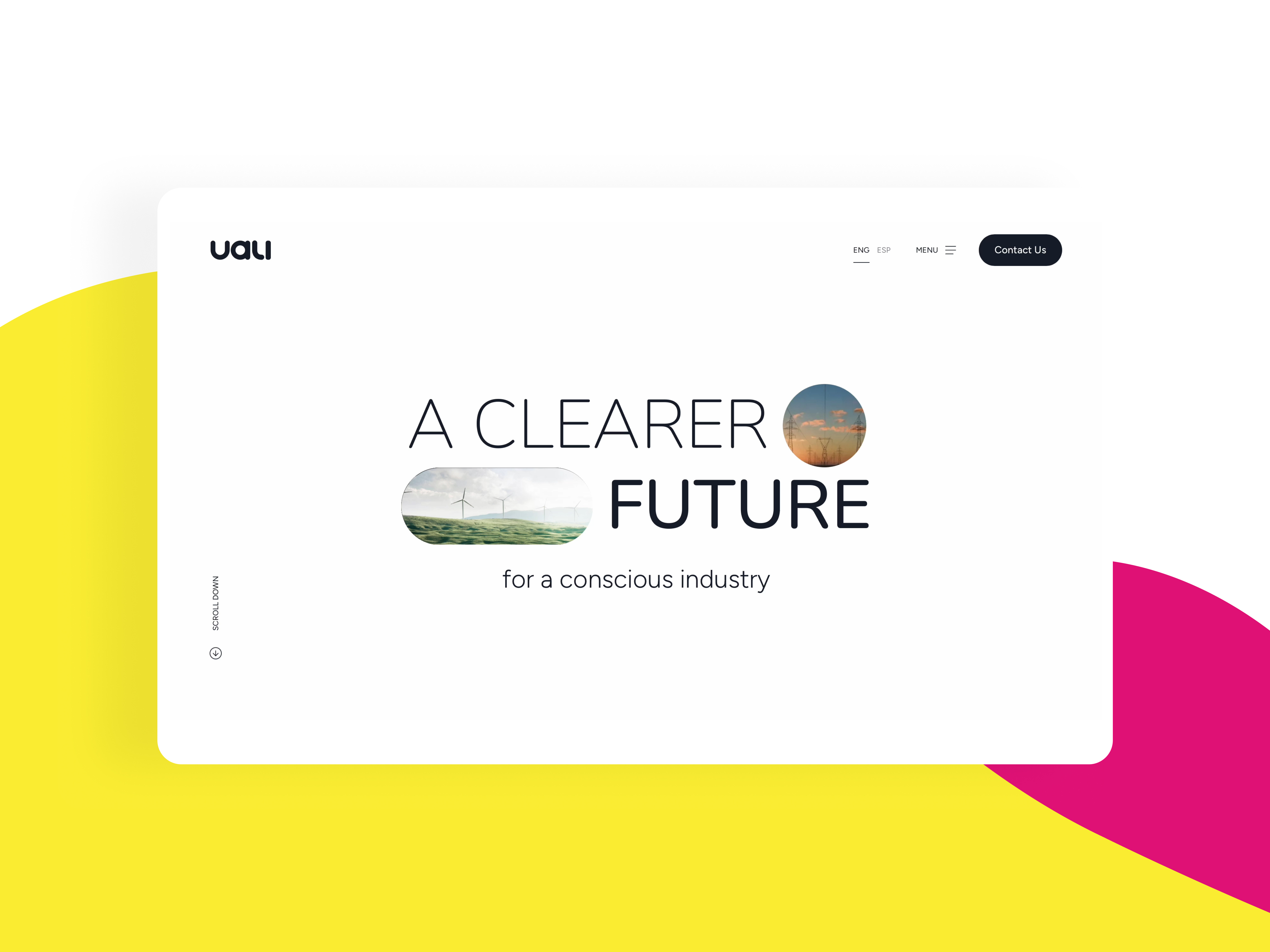Uali | A web for a clearer future animation branding design graphic design ui ux web website
