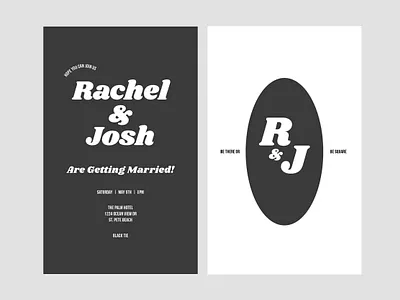 R&J invite wedding