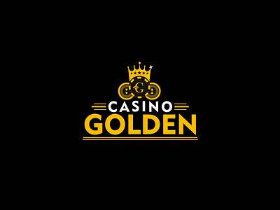 Casino Golden | Logo Animation animation casino chips clubs coins crown glow golden hearts lines loader logo animation logo design loop minimal motion graphics roulette wheel shine spades spinning