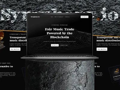 Blockchain Powered Music blockchain branding crypto product design uxdesign webdesign
