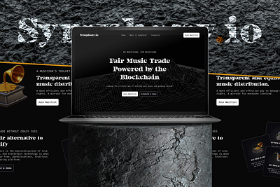 Blockchain Powered Music blockchain branding crypto product design uxdesign webdesign