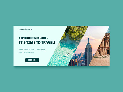 Travel agency banner design graphic design typography ui ux