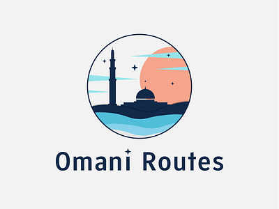 Omani Routes brand brand identity branding design graphic design illustration illustrator logo logo design
