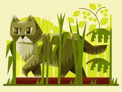 Geometric Cat design illustration texture vector
