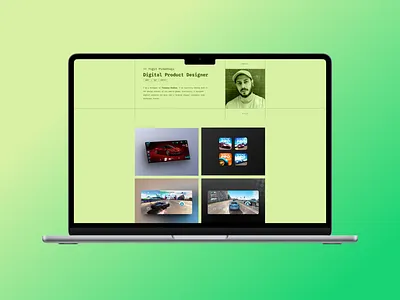 New Portfolio & Website design green interface japanese portfolio ui web website