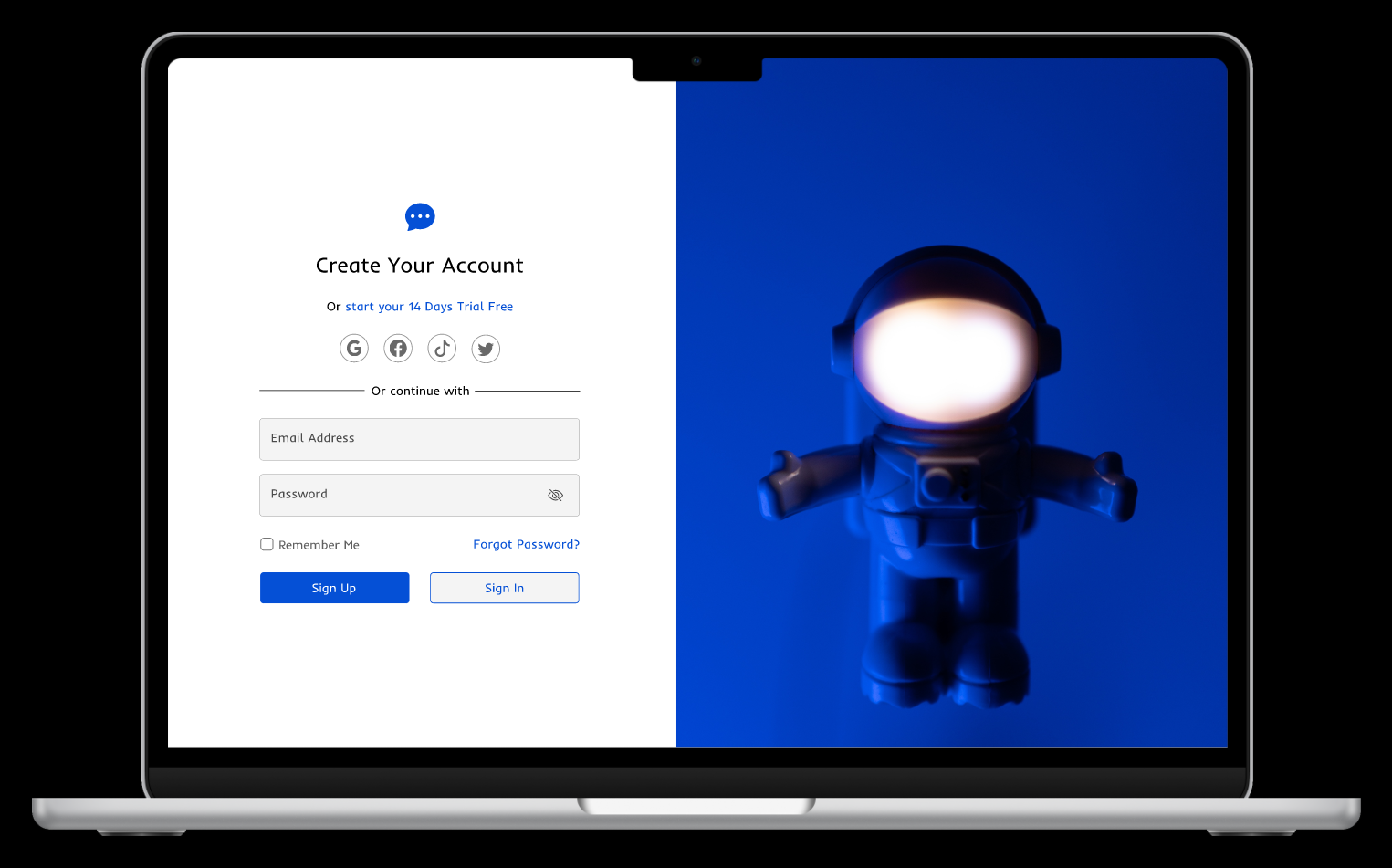 Sign Up Page Design blue branding dailyuichallenge design form graphic design illustration landingpage login signin signup ui uidesign uiuxdesign ux webdesign website