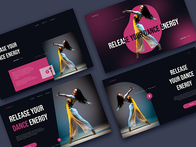 Concepts for dance school design graphic design illustration typography ui ux vector