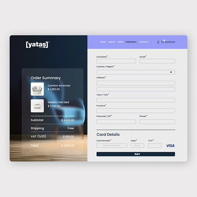 Checkout Page (Desktop & Mobile Versions) branding checkout creative dailyui design mobile design modern design ui ui design ux