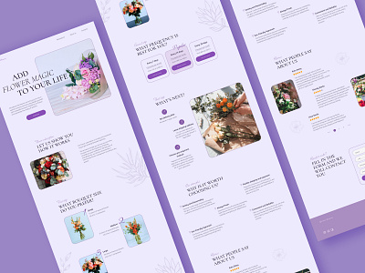 Flower subscription - Landing Page #1 design graphic design illustration typography ui ux vector