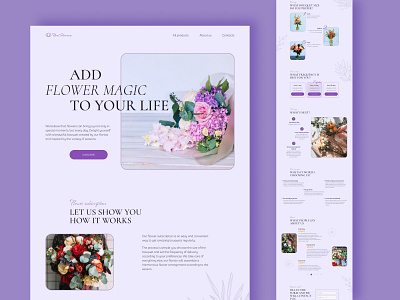 Flower subscription - Landing Page #2 design graphic design illustration typography ui ux vector
