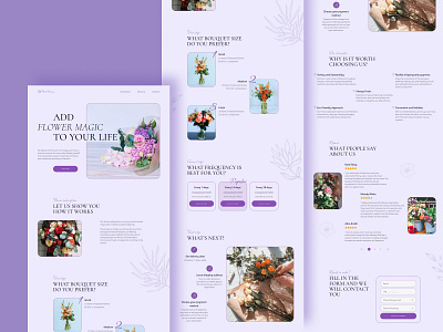Flower subscription - Landing Page #3 design graphic design illustration typography ui ux vector