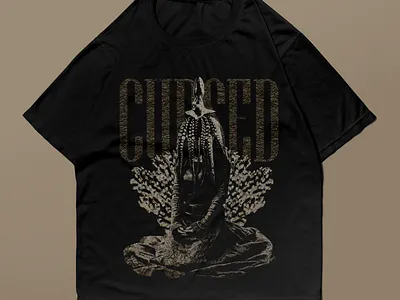 Dark Theme T-Shirt Design - #02 artwork branding clothing design dark artwork dark theme gothic art illustration mockup streetwear streetwear design tshirt design