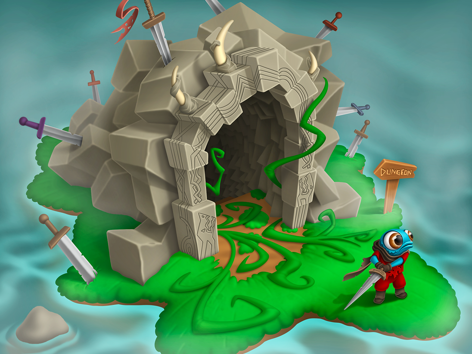 Illustration 2d game art character characterdesign digital painting game game art illustration painting procreate