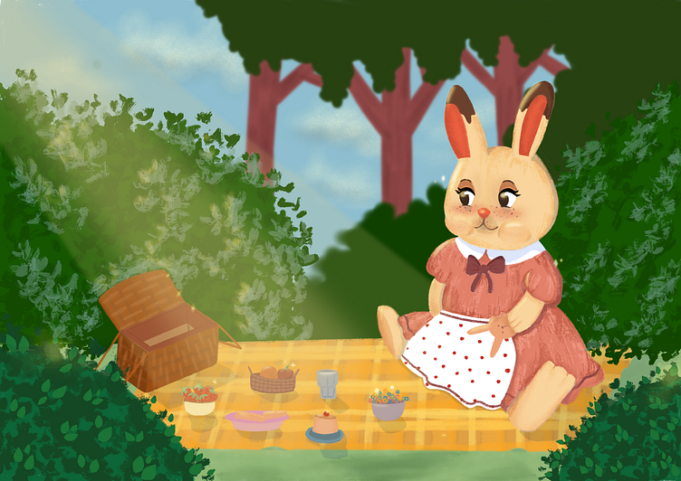 Bunny Picnic by Anabel Neves on Dribbble