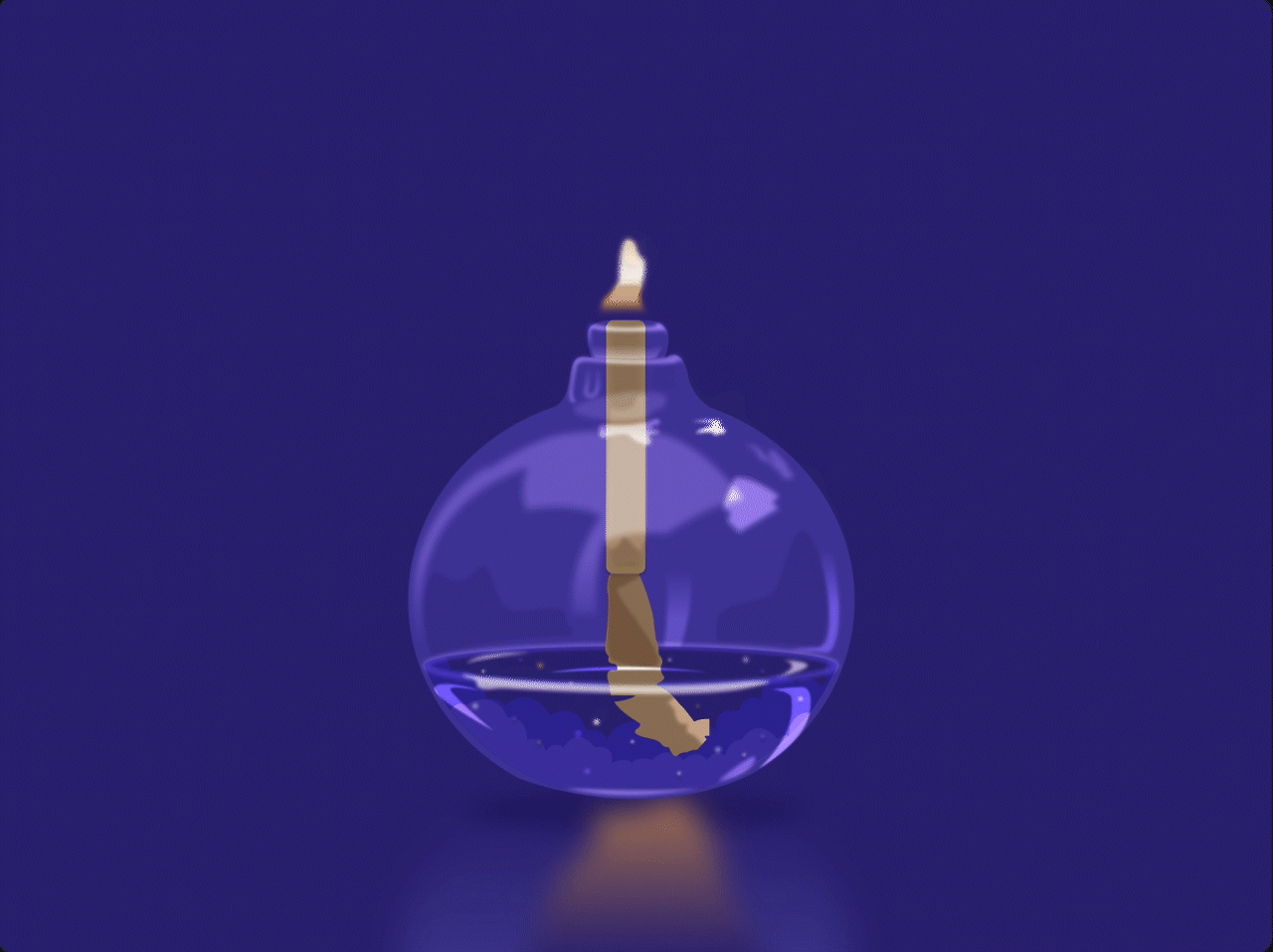 Burning The Midnight Oil animation design figma gif illustration motion graphics purple vector