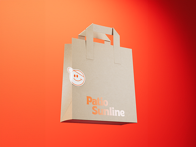 Patio Sunline 3d branding design graphic illustration logo vector