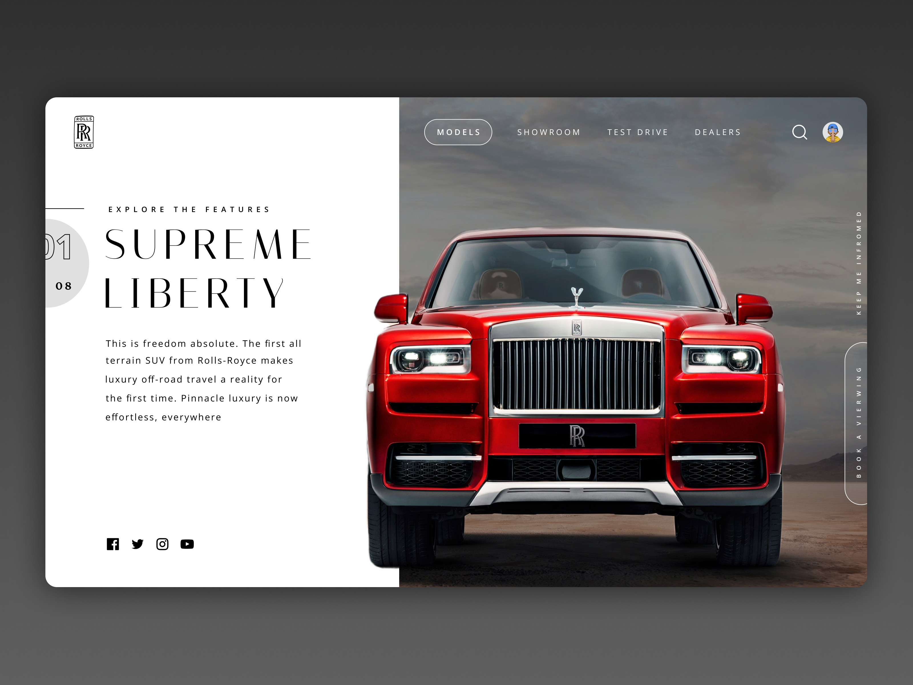 Automobile Landing Page Animation animated landing apge animated ui design landing page landing page design landing page ui