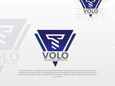 V logo - Volo Drilling and Contracting branding constructionlogo constructionservices customlogo design illustration initiallogo logo logo mark logoconcept logodesign logoideas logoneed minimalist logo neelogodesign strengthandprecision symbol vector vlogo volodrillingandcontracting