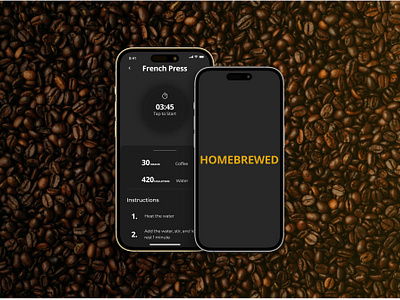 ☕️ Homebrewed - Personal Coffee Brewing Assistant app branding design graphic design mobile mobile app ui ux web design website design