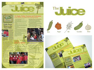 The Juice branding design graphic design illustration logo newsletter typography