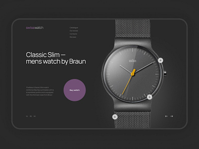 Swisswatch / Website Concept for Watch Shop design landingpage ui web