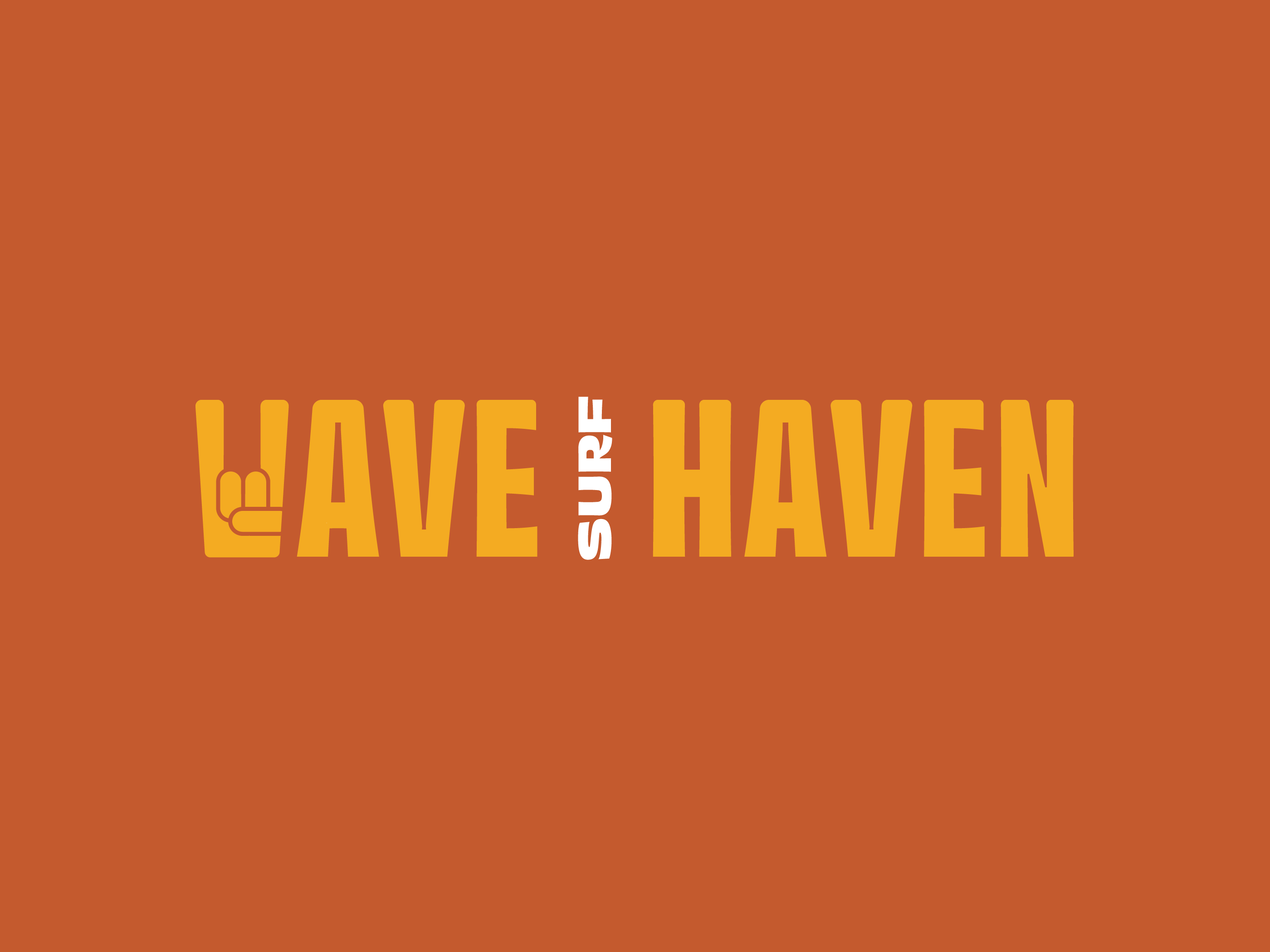 Wave Haven Surf Shop Brand Identity - Tertiary Logo Lockup brand identity brand identity design branding design graphic design logo outdoor outdoor brand outdoor logo retro branding retro logo surf branding surf logo surf shop branding surf shop logo surfing branding surfing logo wave haven wave haven surf shop