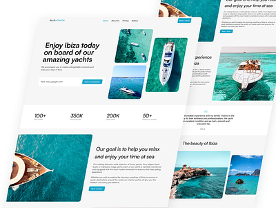 Yachts Travel Website Landing Page homepage landing landing page landingpage travel landing page travel web travel website travelling ui uidesign uiux web design webdesign yacht yacht club yachting