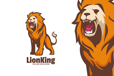 Lion King animal branding cute mascot design graphic design illustration logo ui vector