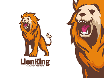 Lion King animal branding cute mascot design graphic design illustration logo ui vector