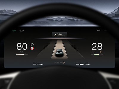 HMI Concept Dashboard 3d automotive car car interface concept dashboard design graphic design hmi interaction interface ui visual