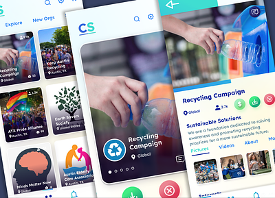Charity Swipe: Reinventing Charitable Engagement branding design interface mobile app ui ux