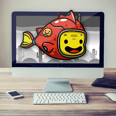 Swimsuit Fish Sprites 2D Game Asset android game design fish 2d fish cartoon fish game asset fish sprites game asset game character gamedev sidescroller sprite sheet