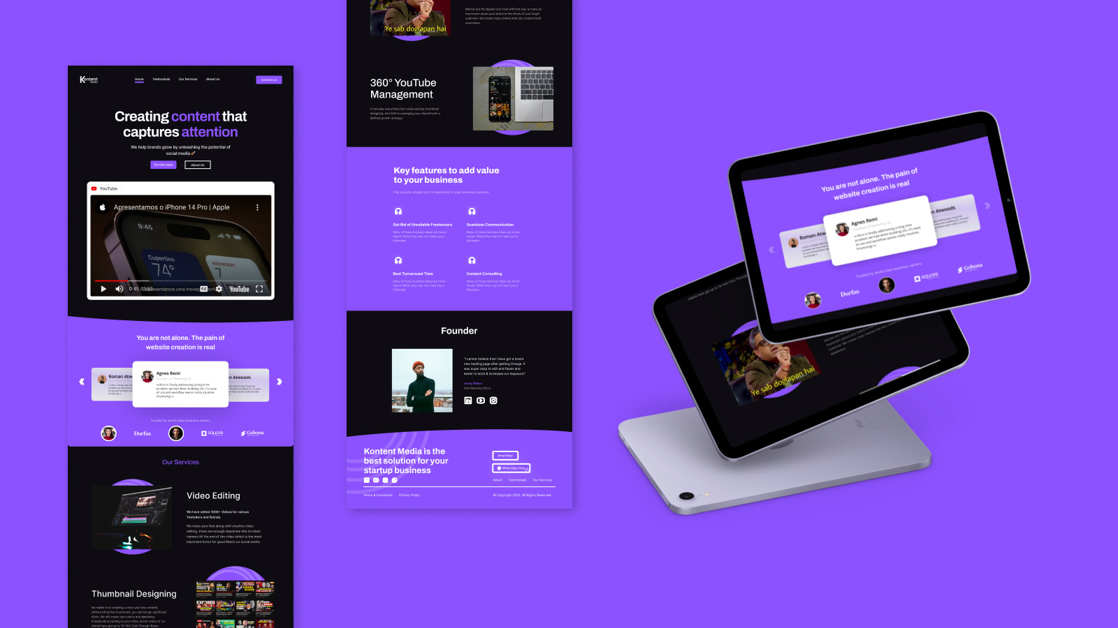 Kontent Media UI UX Design by Mohit pareek on Dribbble