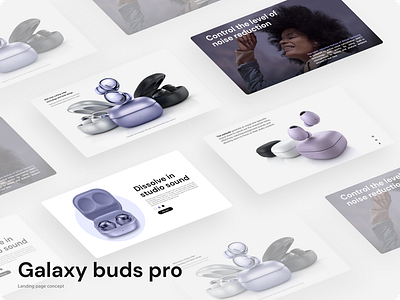 Galaxy buds pro landing page landing page ui web design